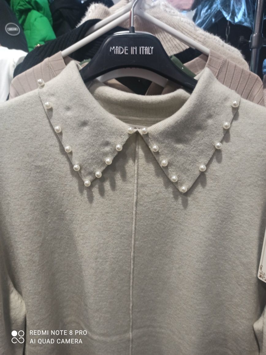Sweter damski nowy kołnierzyk