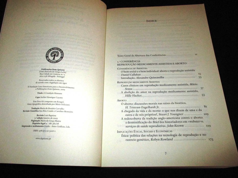 Livro A Condição Humana Ética Saúde e Interesse Público