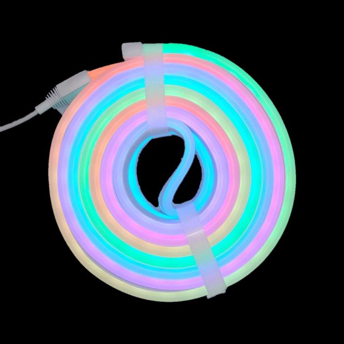 Світлодіодна лента неон 5 метрів RGB IC SMART пульт Д/У + Блок 220-12В