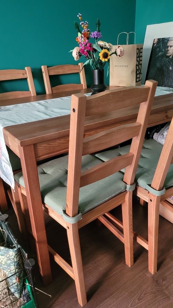 JOKKMOKK/HAGERNAS Stół z 4 krzesłami