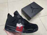 Jordan 4 retro Black Cat  чорні.