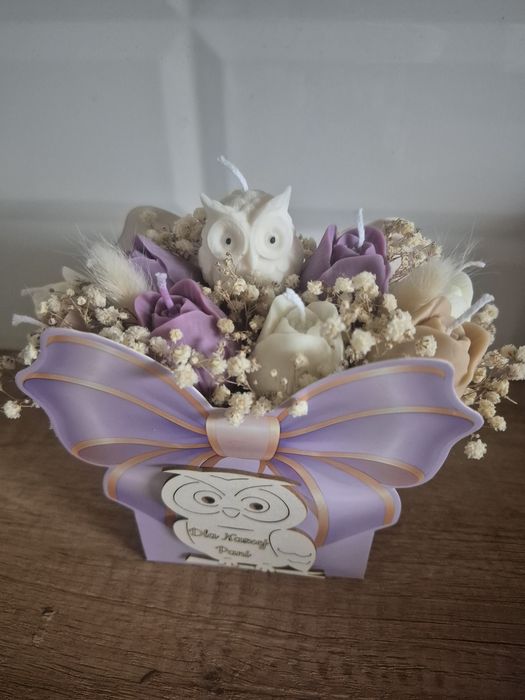 Flowerbox ze świec sojowych Dzień Nauczyciela