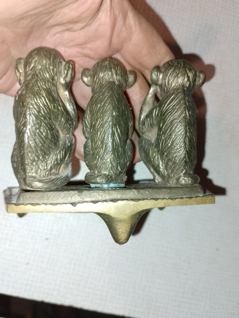 Пепельница латунная "3 обезьяни"