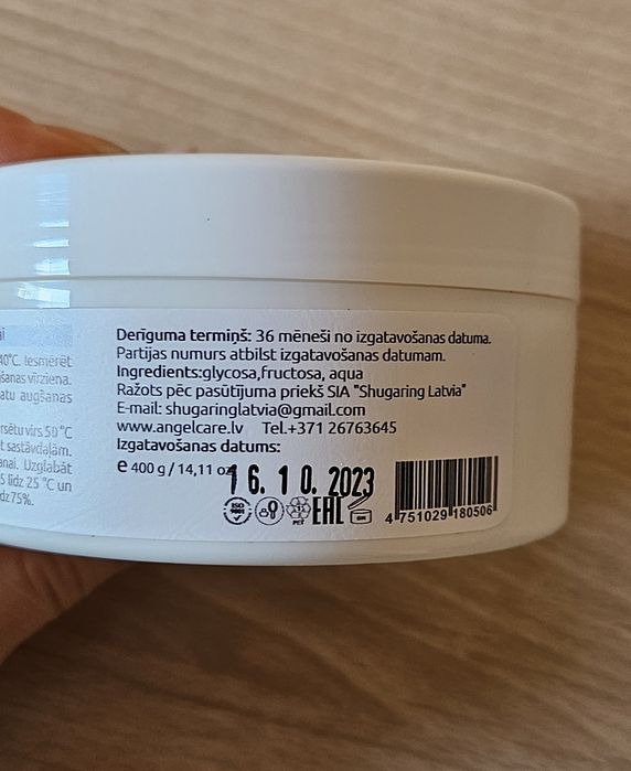 Nowa cukrowa pasta do depilacji Angel Care 400 g.