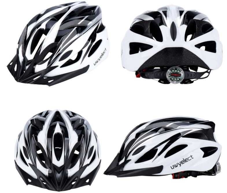 Kask rowerowy ze światełkiem UWYELECT rozmiar 58-62 cm