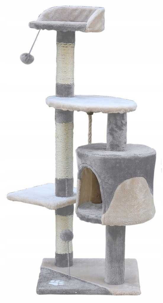 NOWY Drapak Dla Kota Wieża Drzewko Legowisko Domek 5 Poziomowy 112 cm