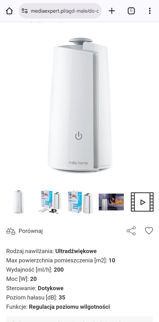 Nawilżacz powietrza ultradźwiękowy