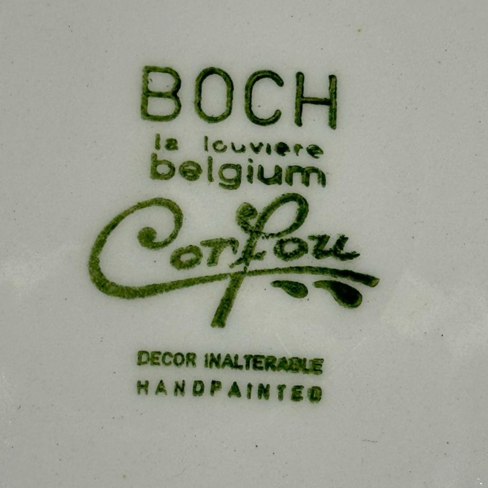 Vintage Boch La Louvière Corfou Zestaw talerzy płaskich b41816