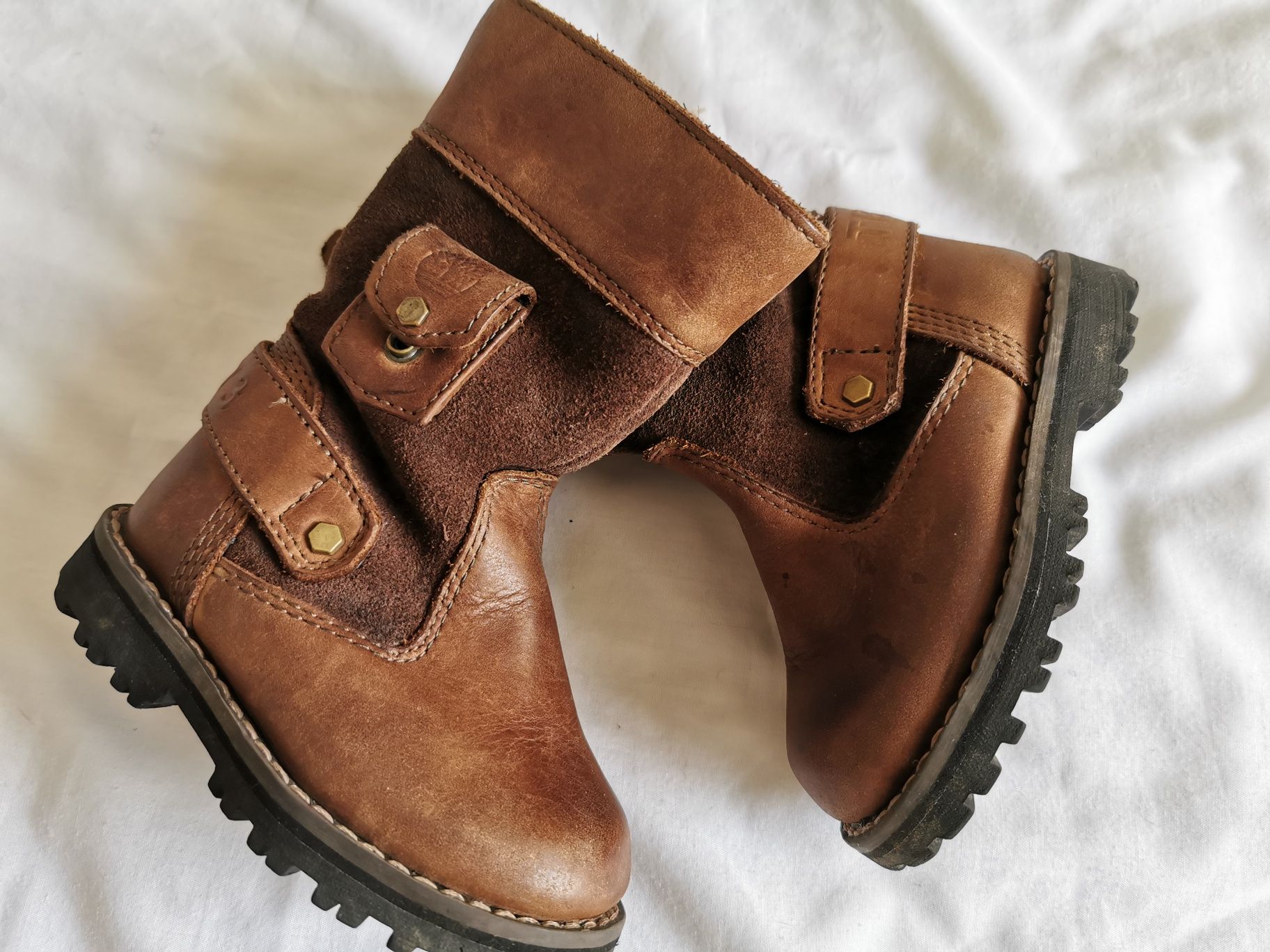 Kozaczki skórzane Timberland r 20,5 wkł 12 cm j nowe