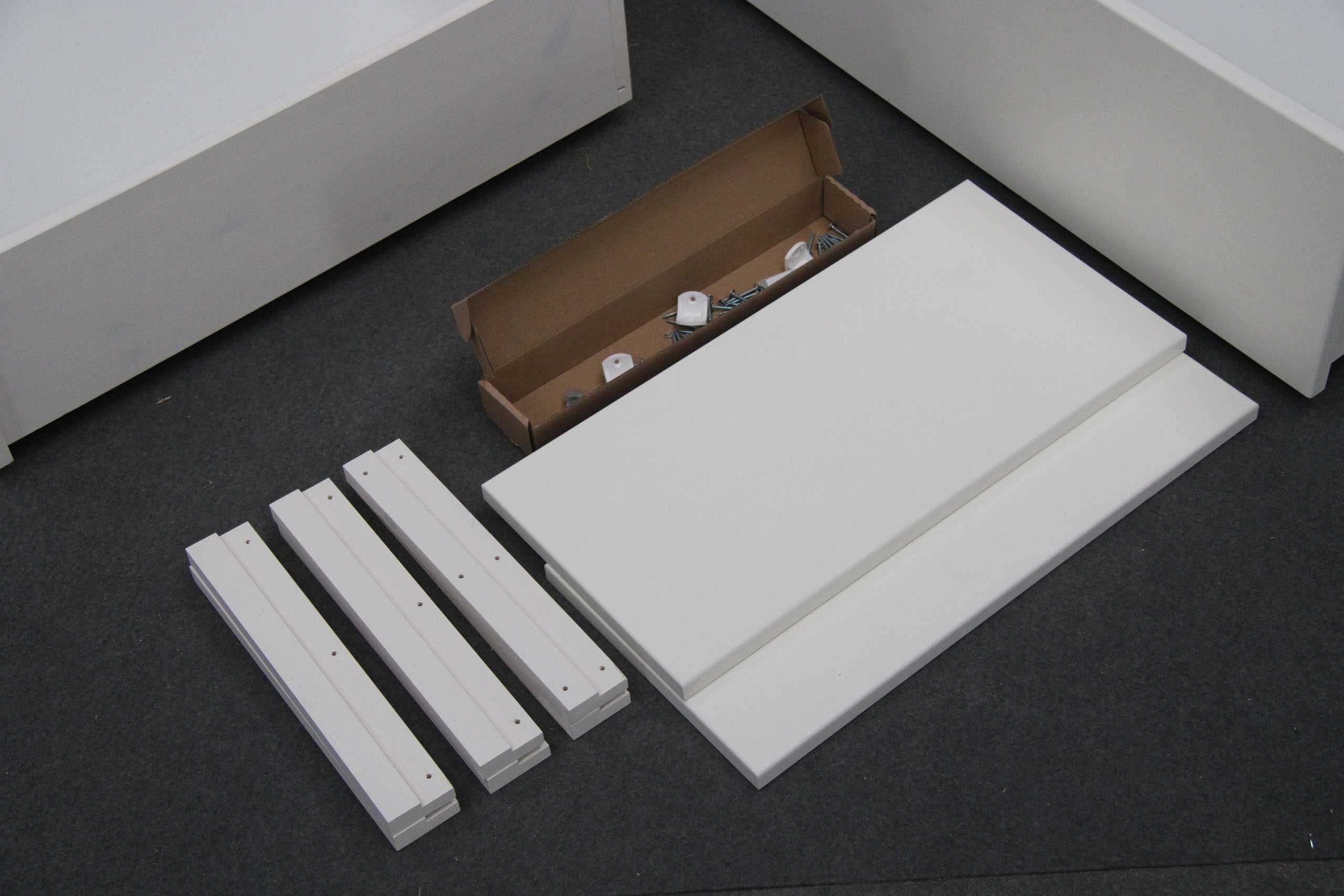 Zestaw drewniany sosnowy szuflady i deski biały lakier BGM24.pl B 8536