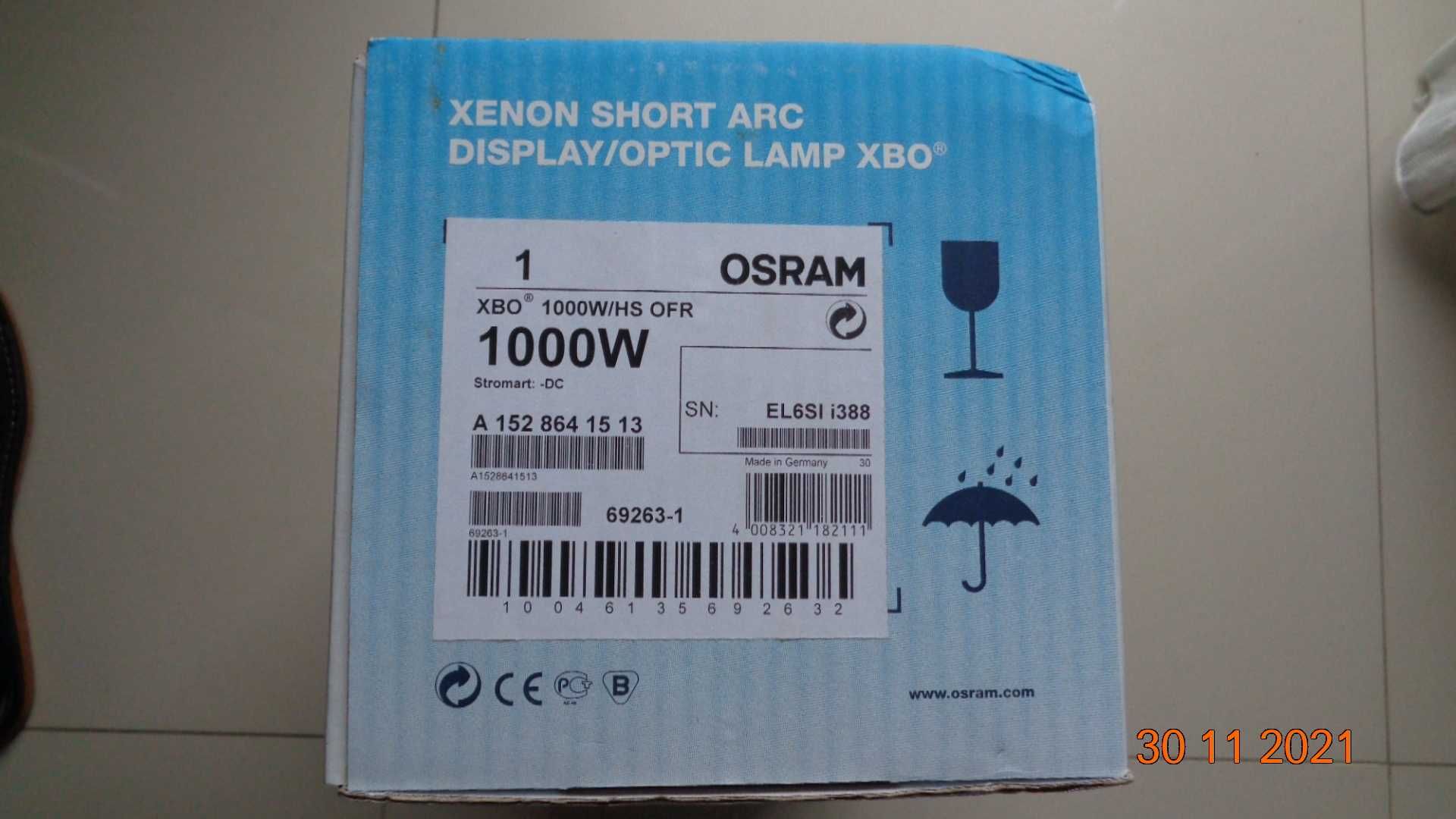 Lampa Ksenonowa Osram XBO 1000W/HS OFR