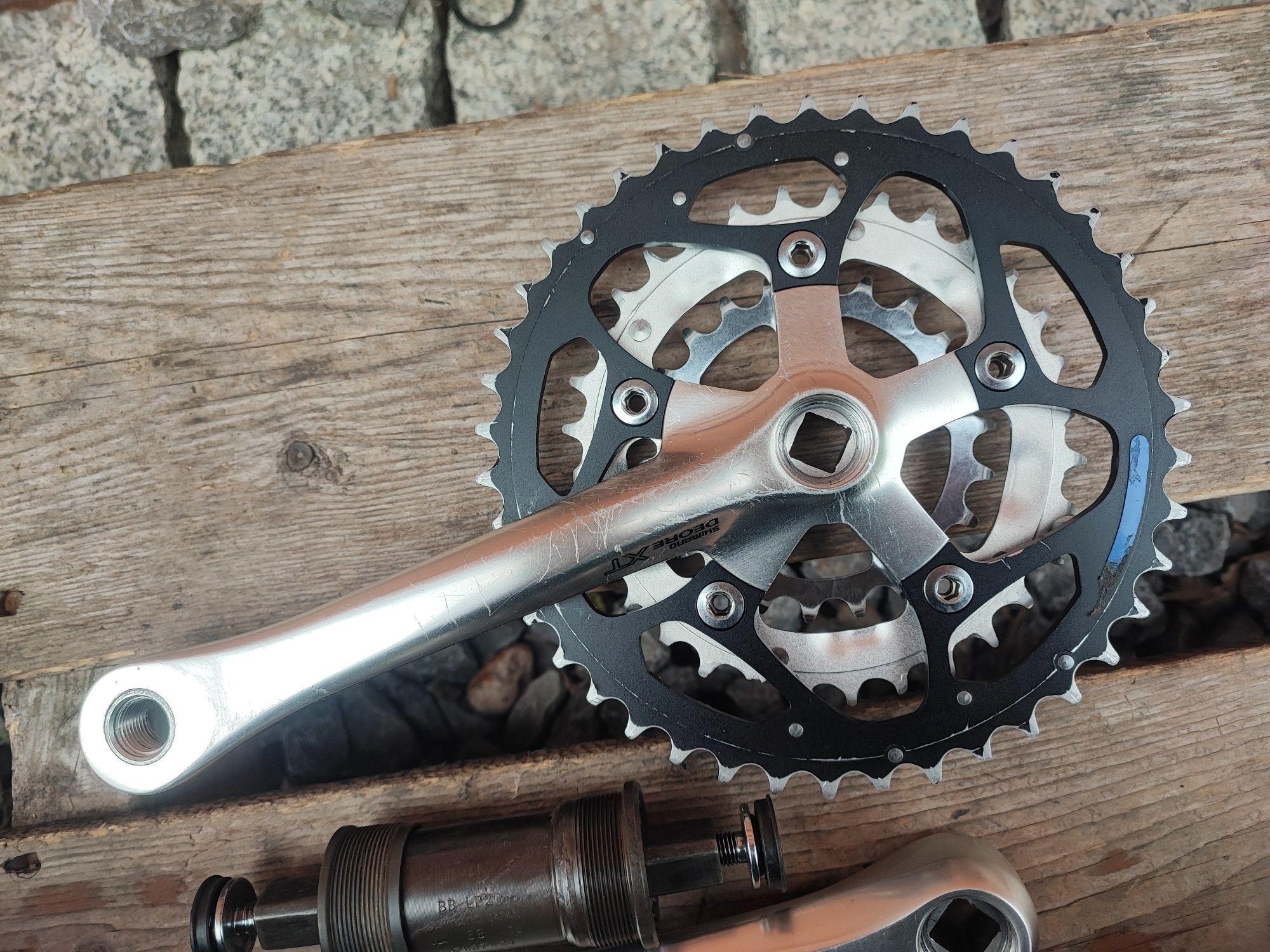 Korba rowerowa Shimano Deore XT M737 175mm retro mtb