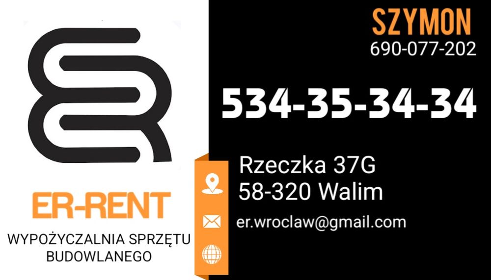 Wynajem minikoparki z silnikiem KUBOTA 1200kg, w zestawie z 3 łyżkami