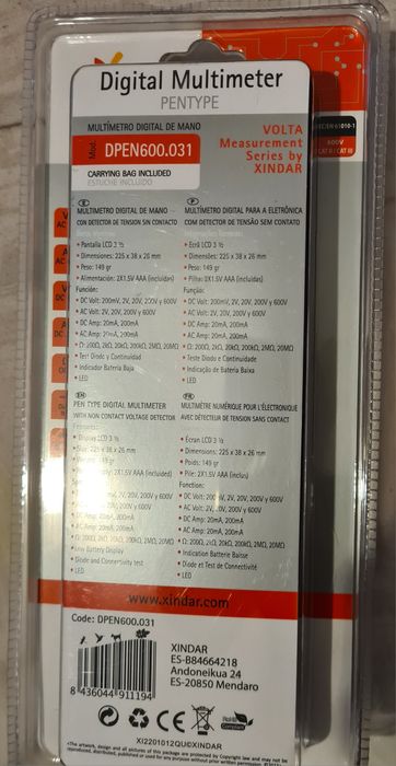 Telêmetro digital novo embalado tester  de corrente
Testes de corrente