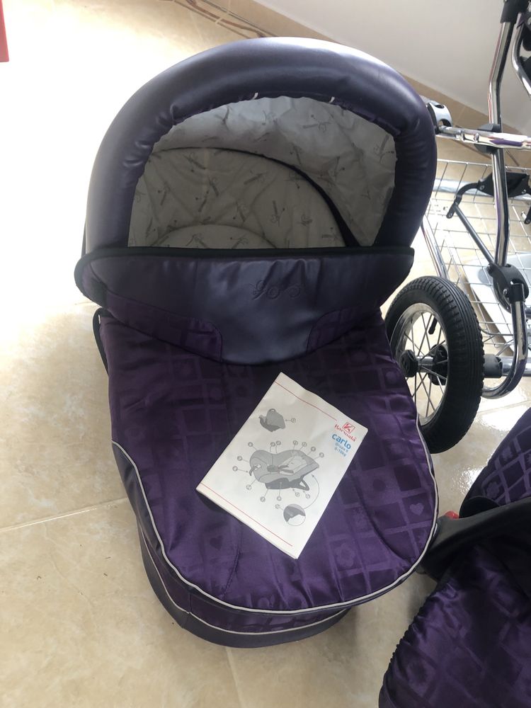 Wózek BabyActive Ballerina 3w1-  wózek głęboki, spacerówka, fotelik