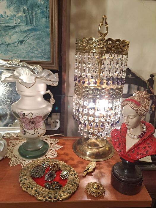 Candeeiro de mesa em cristal