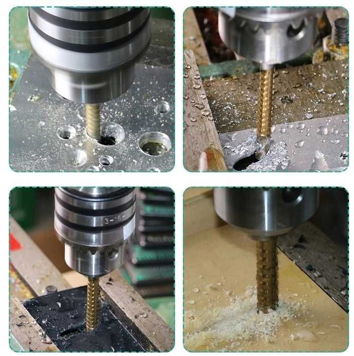 WIERTŁO WIERTŁA Stożkowe Stopniowe Choinkowe Frezujące 6 szt. 6-32 mm