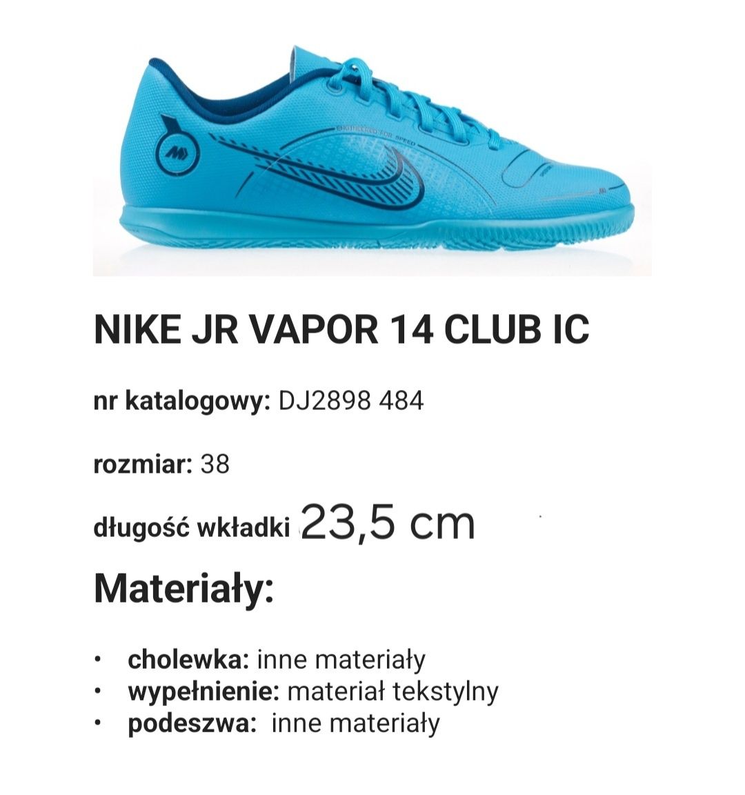 Halówki Nike r.38