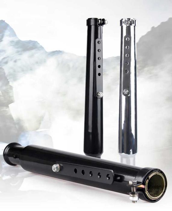 Escape ponteira universal silenciador preto cromado moto cafe racer