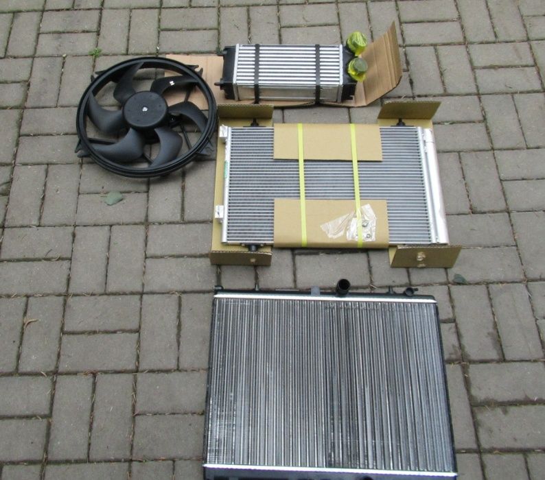 CITROEN BERLINGO 2008 - komplet chłodnic woda klima cooler wiatrak
