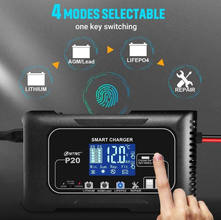 Автозарядка HTRC 20A Обновленная версия 2025