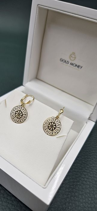 Złote kolczyki ażurowe okrągłe 585 GOLD MONEY