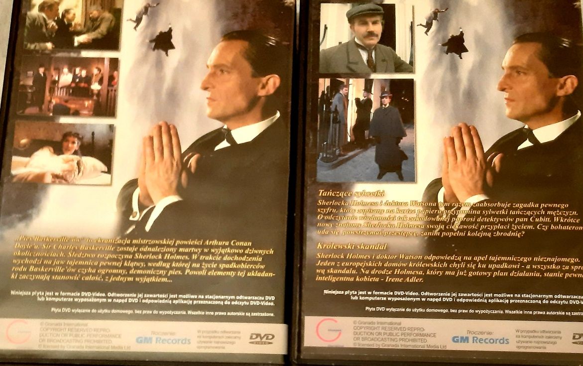 Tańczące Sylwetki Królewski Skandal Pies Baskervilleów DVD Holmes