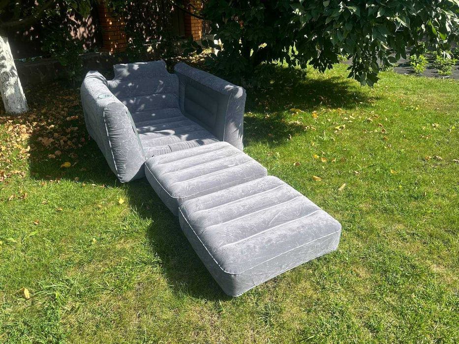 ℹ️ Кресло надувное раскладное велюр. Крісло. Ліжко. Кровать надувная
