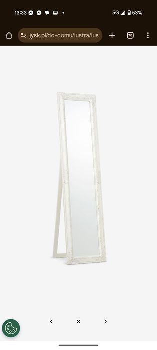 Lustro NORDBORG 40x160 biały