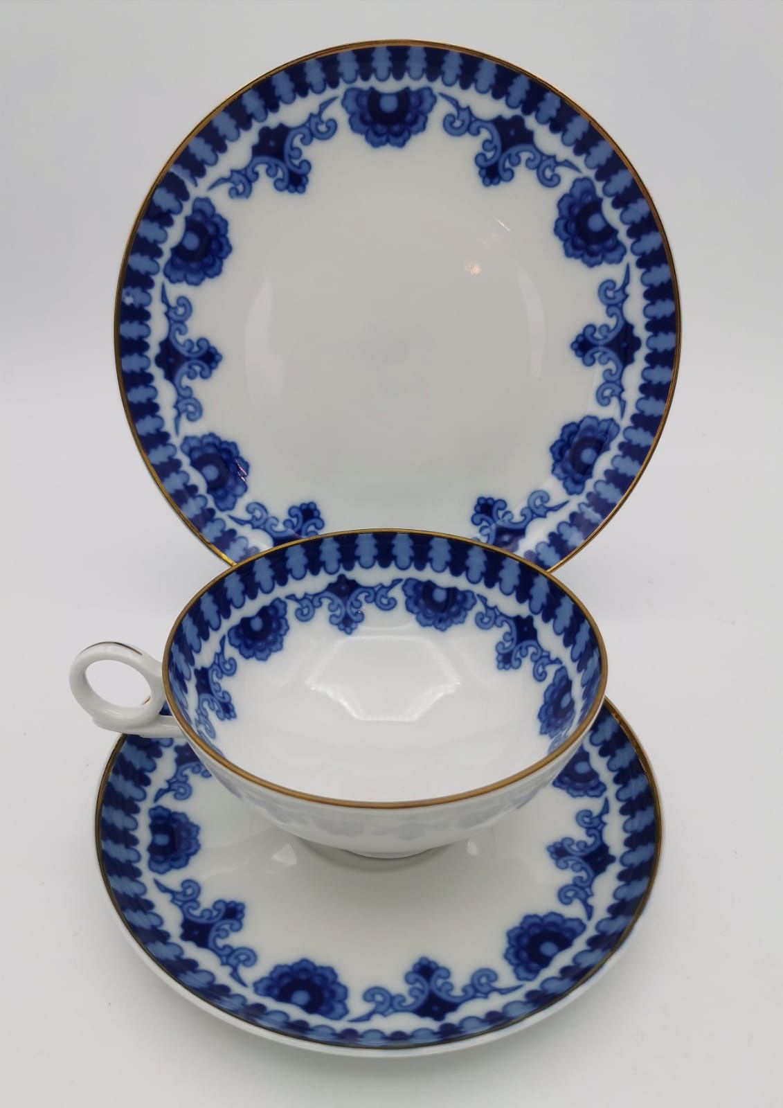 Porcelana Wallendorf TRIO ECHT KOBALT Porcelana Kobaltowa