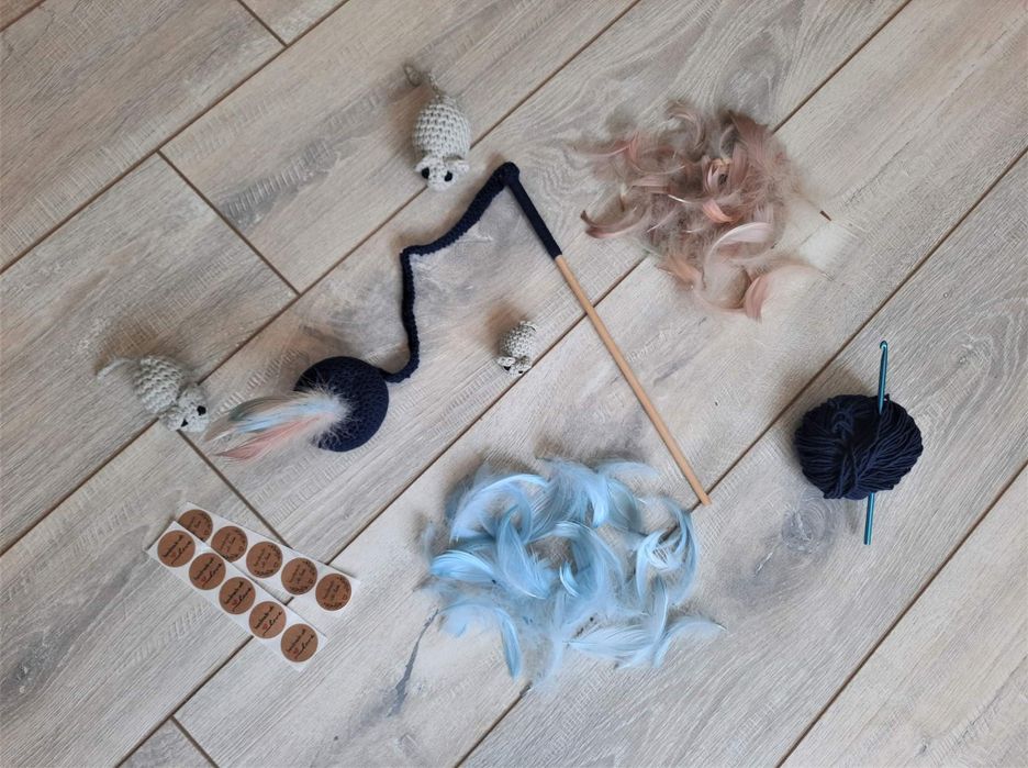 Zabawka dla kota wędka