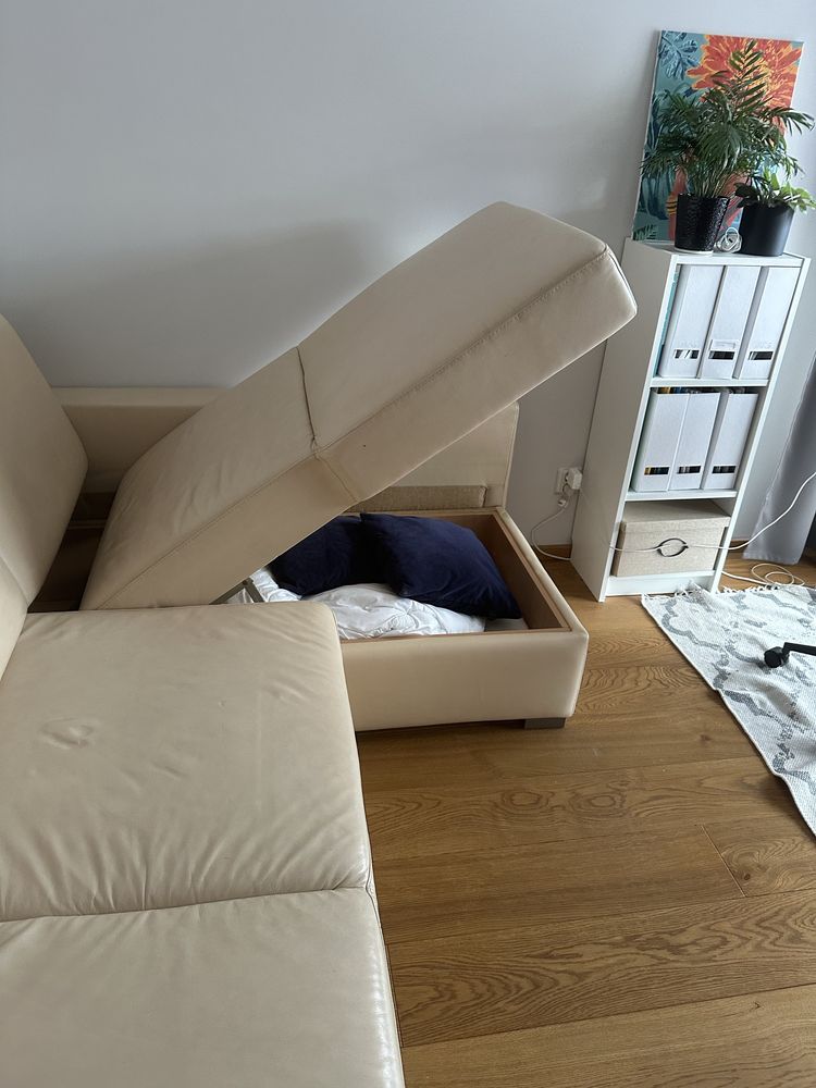 Sofa rozkladana skóra
