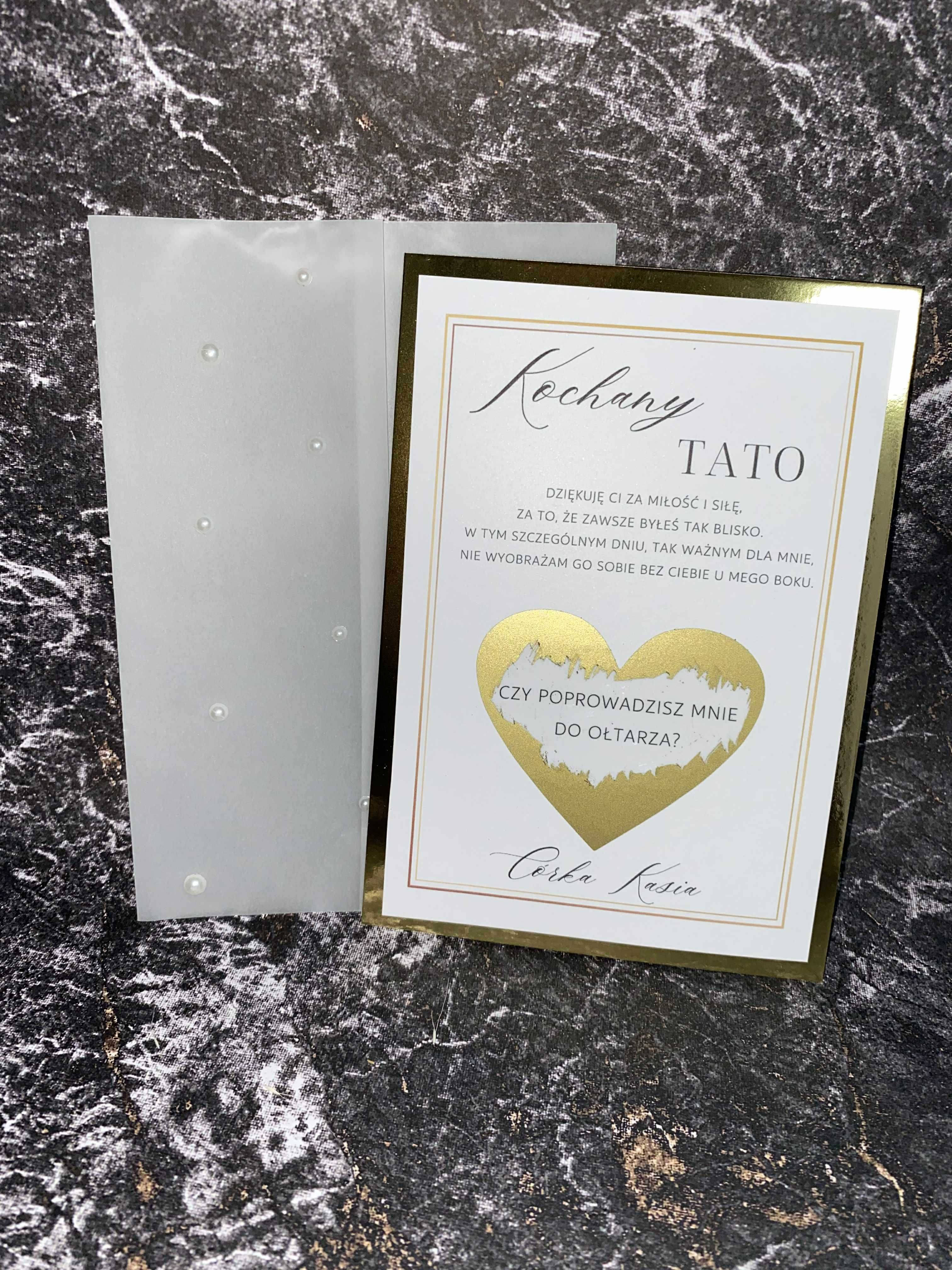 Zdrapka "Tato czy poprowadzisz mnie do ołtarza"
