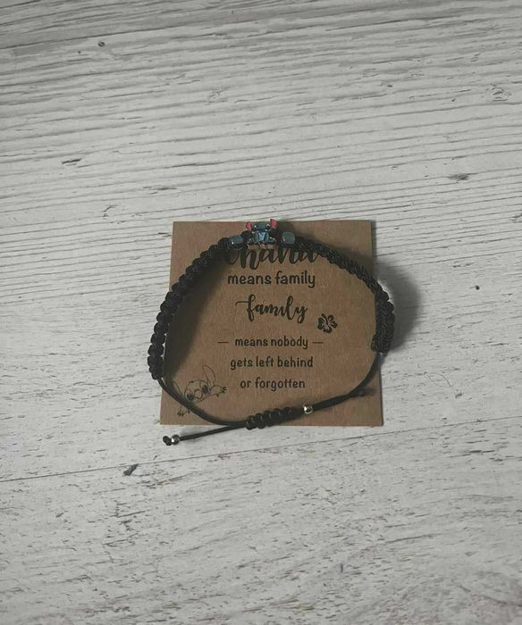 Nowa Bransoletka Sticha damska czarna niebieska (uniwersalna) Disney