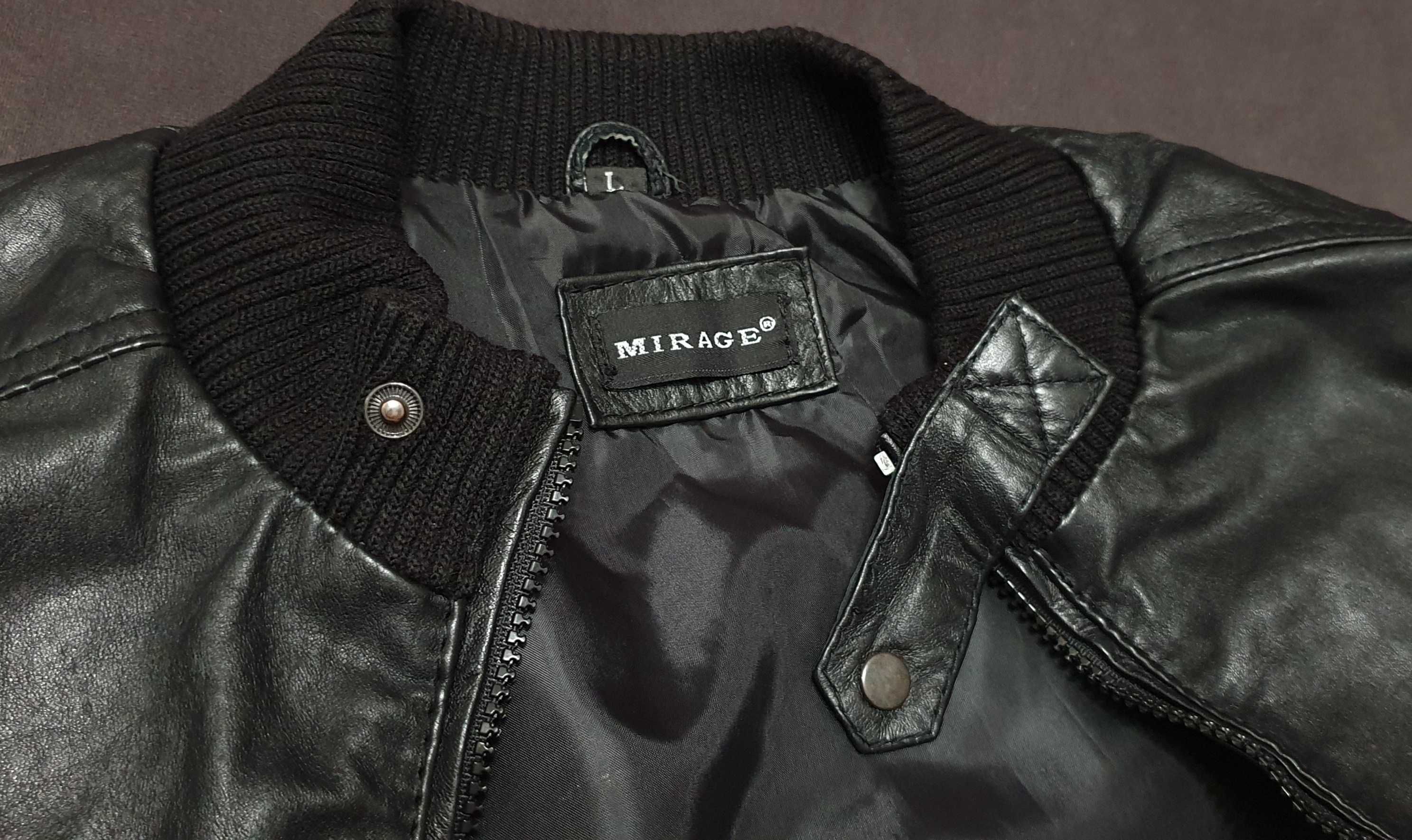 Эффектная кожаная мужская куртка от итальянского бренда MIRAGE