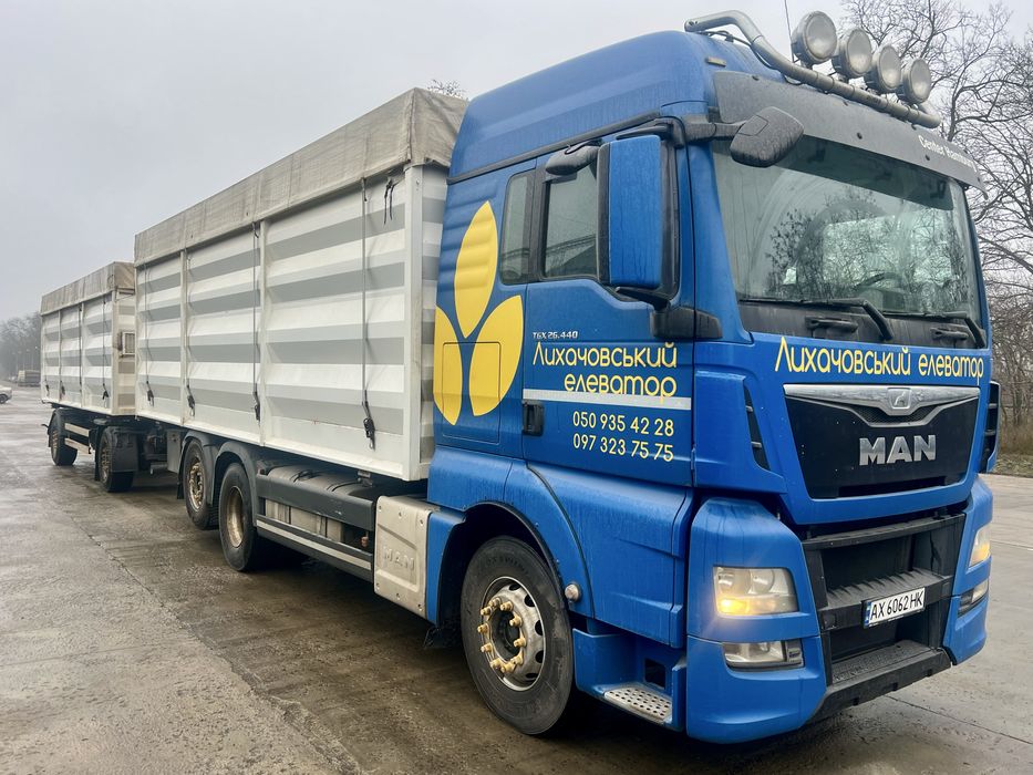 Man tgx с прицепом krone