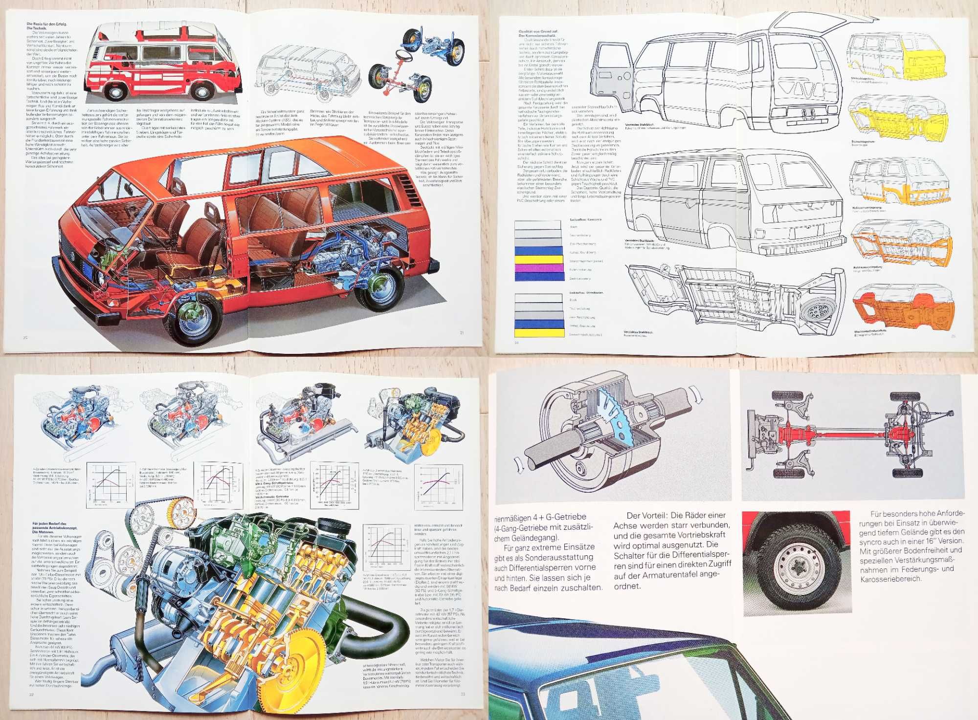 Volkswagen Caravelle Kombi Carat Multivan Syncro - prospekt VW T3 1989