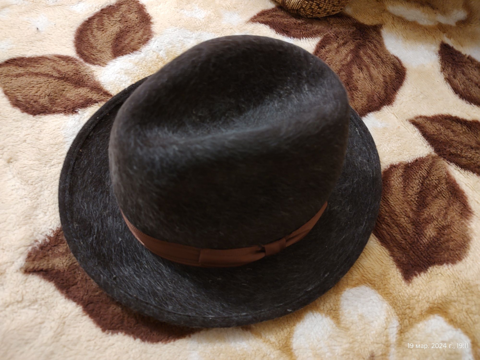 Шляпа мужская фетровый пуховый (Новая) Карпаты