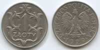 Монета 1 злотий 1929 року