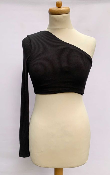 Bluzka Czarna Top Sportowa Cotton On Body S 36 Jedno Ramię