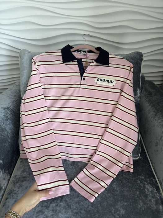 Лонг поло с длинным рукавом miu miu