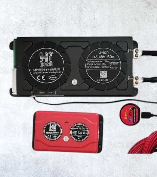 Smart BMS 14S 48V 150А HI BMS с блютуз, Li-Ion контроллер плата защиты