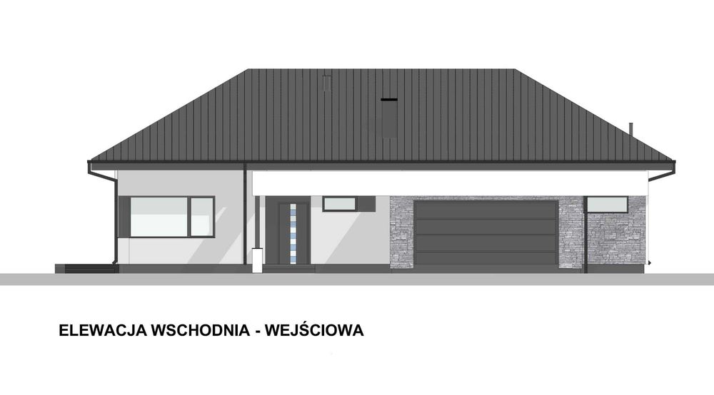 Nowoczesny dom wolnostojący z poddaszem użytkowym w Małęczynie.