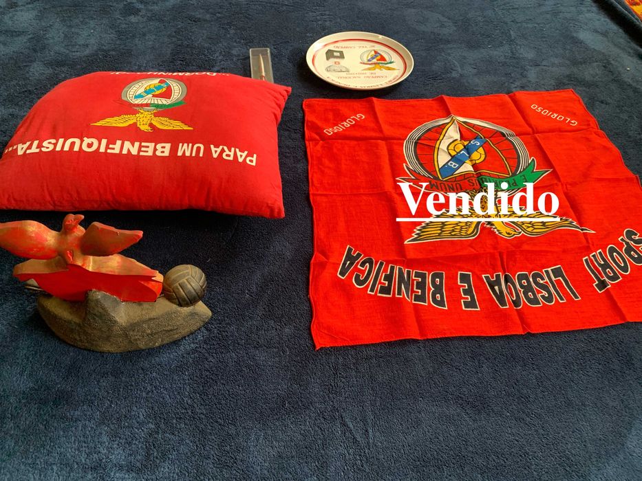 SL Benfica Coleção:  Almofada, Prato, Trofeu