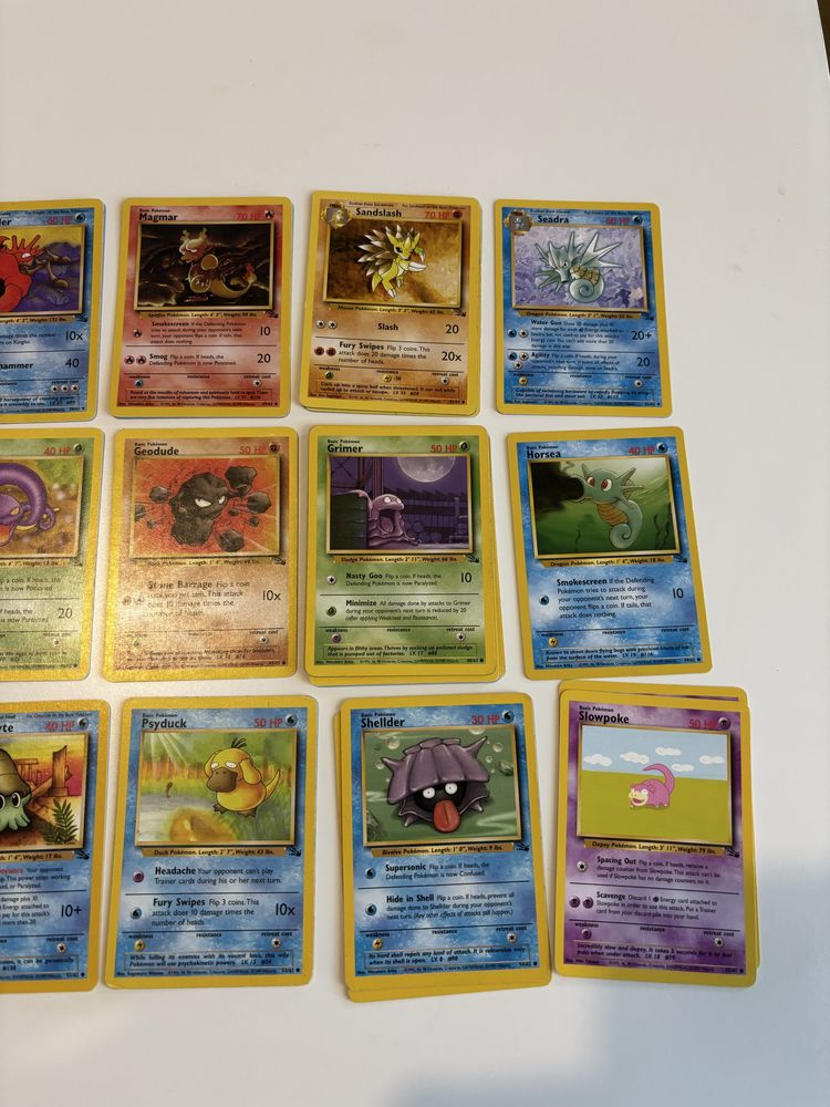 Cartas pokemon fossil