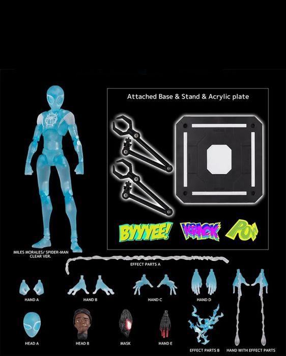 Action figure invisible Miles Morales Spider man into the spider verse