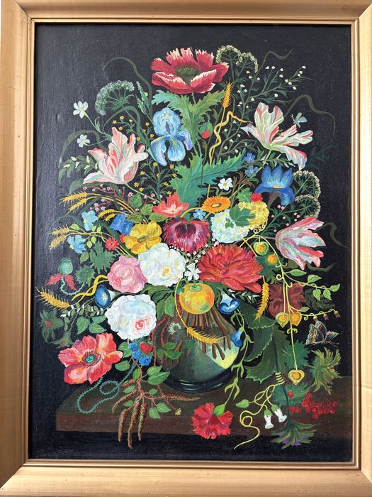 Obraz kwiaty wykonany na płóttnie