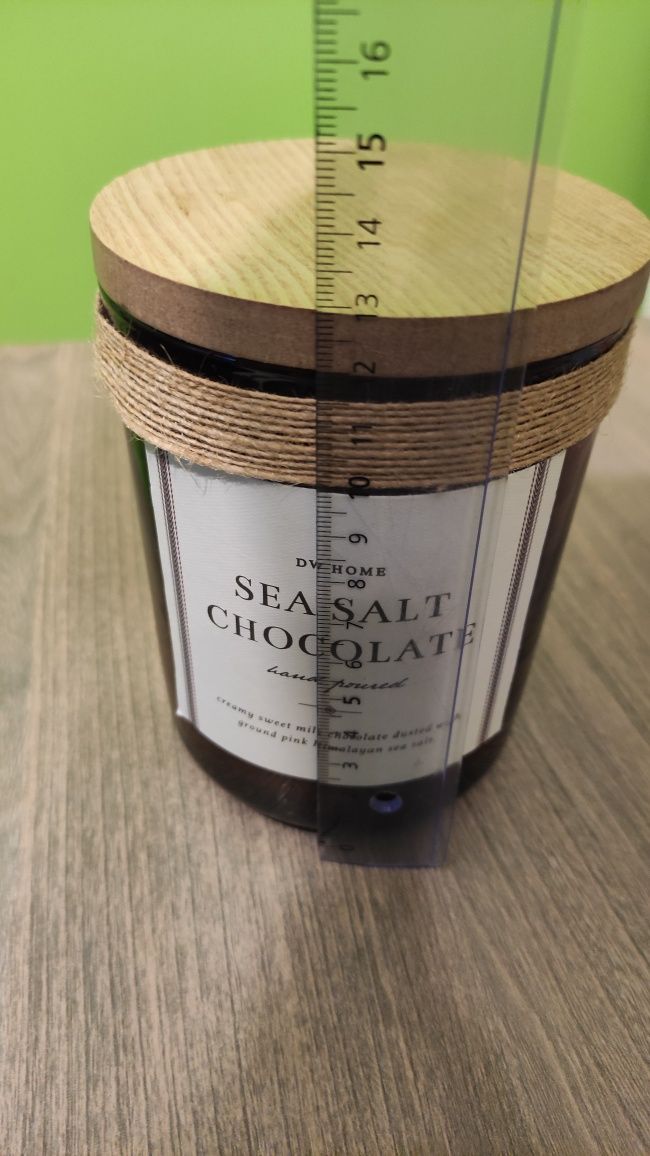 Duża świeca zapachowa pokrywka czekolada sea Salt chocolate sól morska