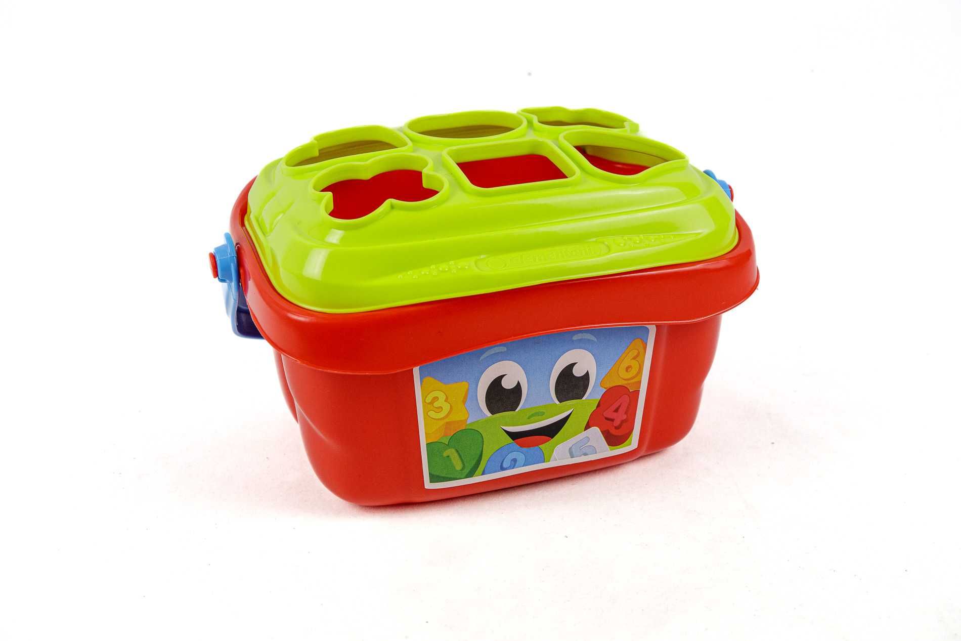Brinquedo balde formas e cor Clementoni peças de encaixe para bébé