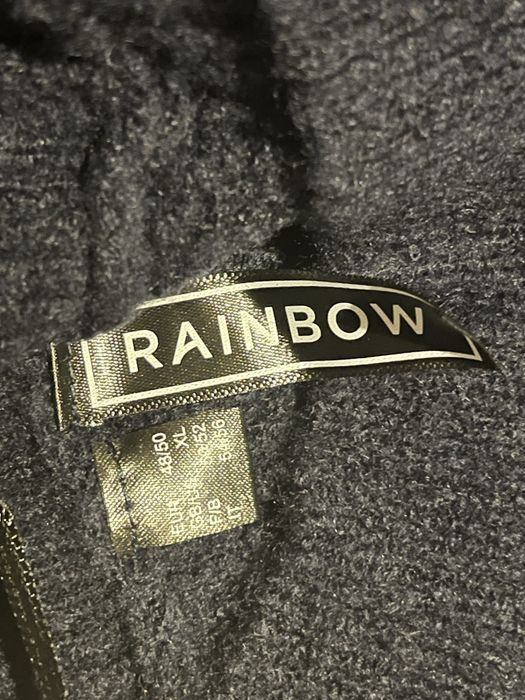 6311 Granatowa sukienka dzianinowa swetrowa Rainbow 48 50